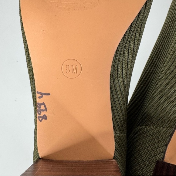 Joie Green Knit Ankle Booties Size 8 - Picture 5 of 6